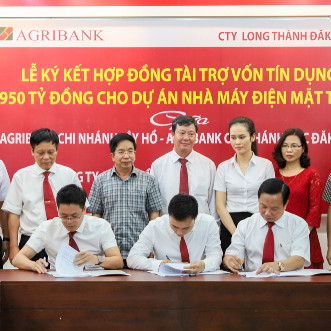 Agribank tài trợ 950 tỷ đồng cho dự án điện mặt trời tại Đắk Lắk