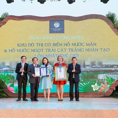 Biển, hồ của Vinhomes Ocean Park nhận các kỷ lục