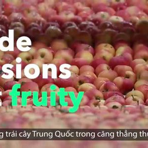 Các sạp trái cây ở Trung Quốc từ ngày vắng hàng Mỹ