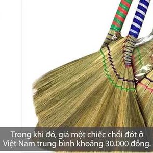 Chổi đót Việt Nam giá 2,5 triệu đồng tại Nhật