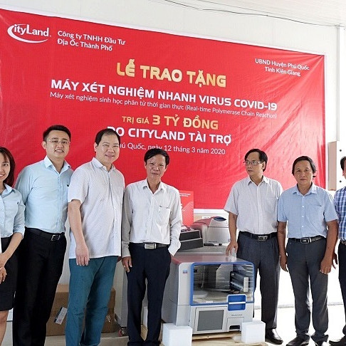 CityLand tặng máy xét nghiệm virus nCoV cho Phú Quốc