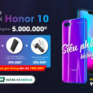 Cơ hội nhận quà tặng hơn 5 triệu đồng khi đặt trước Honor 10