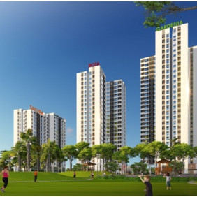 Hồng Hà Eco City cất nóc tòa căn hộ phong cách Hàn Quốc