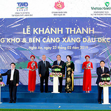Khánh thành Tổng kho và bến cảng xăng dầu DKC Petro do Vietcombank tài trợ vốn