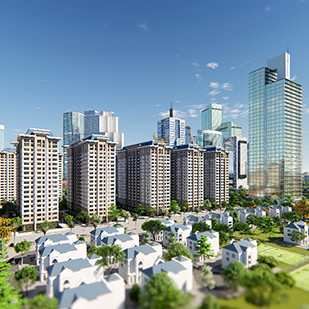 Không gian sống xanh mát tại Khu đô thị Thanh Hà Mường Thanh