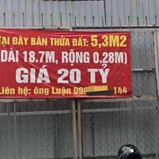 Rao bán hơn 5 m2 đất ở Hà Nội giá 20 tỷ đồng