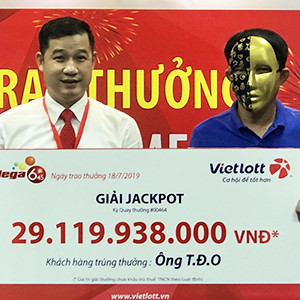 Tài xế ở Nghệ An trúng Jackpot hơn 29 tỷ đồng