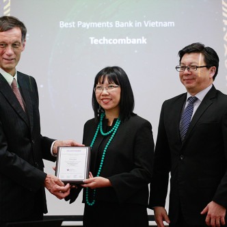 Techcombank nhận giải quốc tế về cung cấp dịch vụ thanh toán