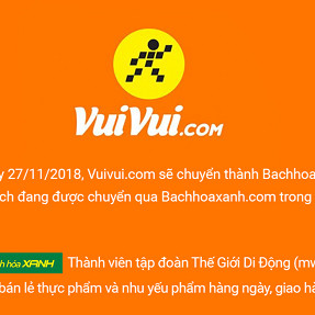 Thế giới Di Động đóng cửa trang thương mại điện tử Vuivui