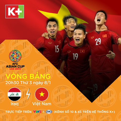 Truyền hình K+ tặng đầu thu miễn phí xem Asian Cup