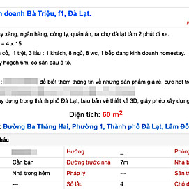 Vài trăm triệu một m2 đất trung tâm Đà Lạt