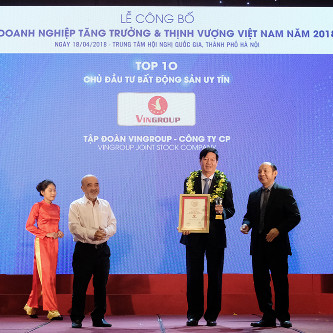 Vingroup đứng đầu danh sách chủ đầu tư uy tín 3 năm liên tiếp