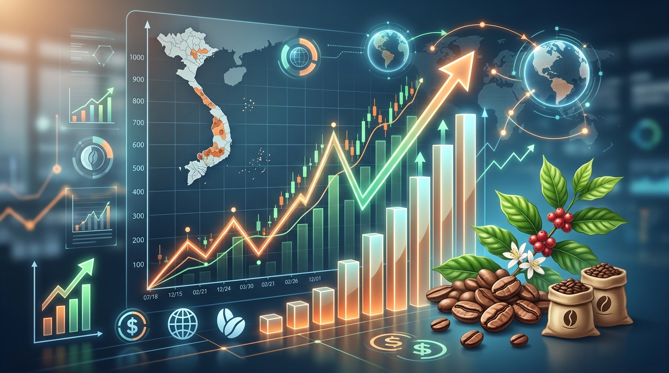 Thị trường Cà phê Arabica Tháng 6/2026: Áp lực Chốt lời và Tín hiệu Điều chỉnh từ Nguồn cung Brazil